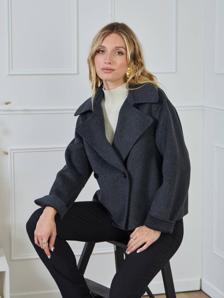 LULUMARY - Wholesale Coat - Women's - Peacoat V3268