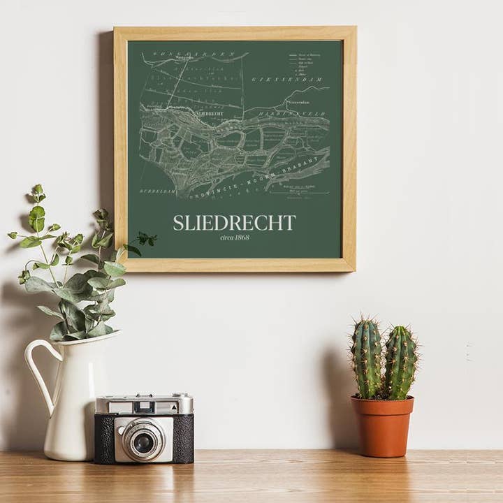 Sliedrecht em estilo vintage por atacado de Vintage Stadskaart