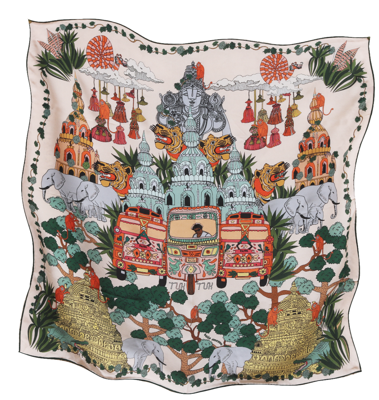 SOIE-MEME – wholesale Halsduk - Dam – Dröm Platser - Orange0