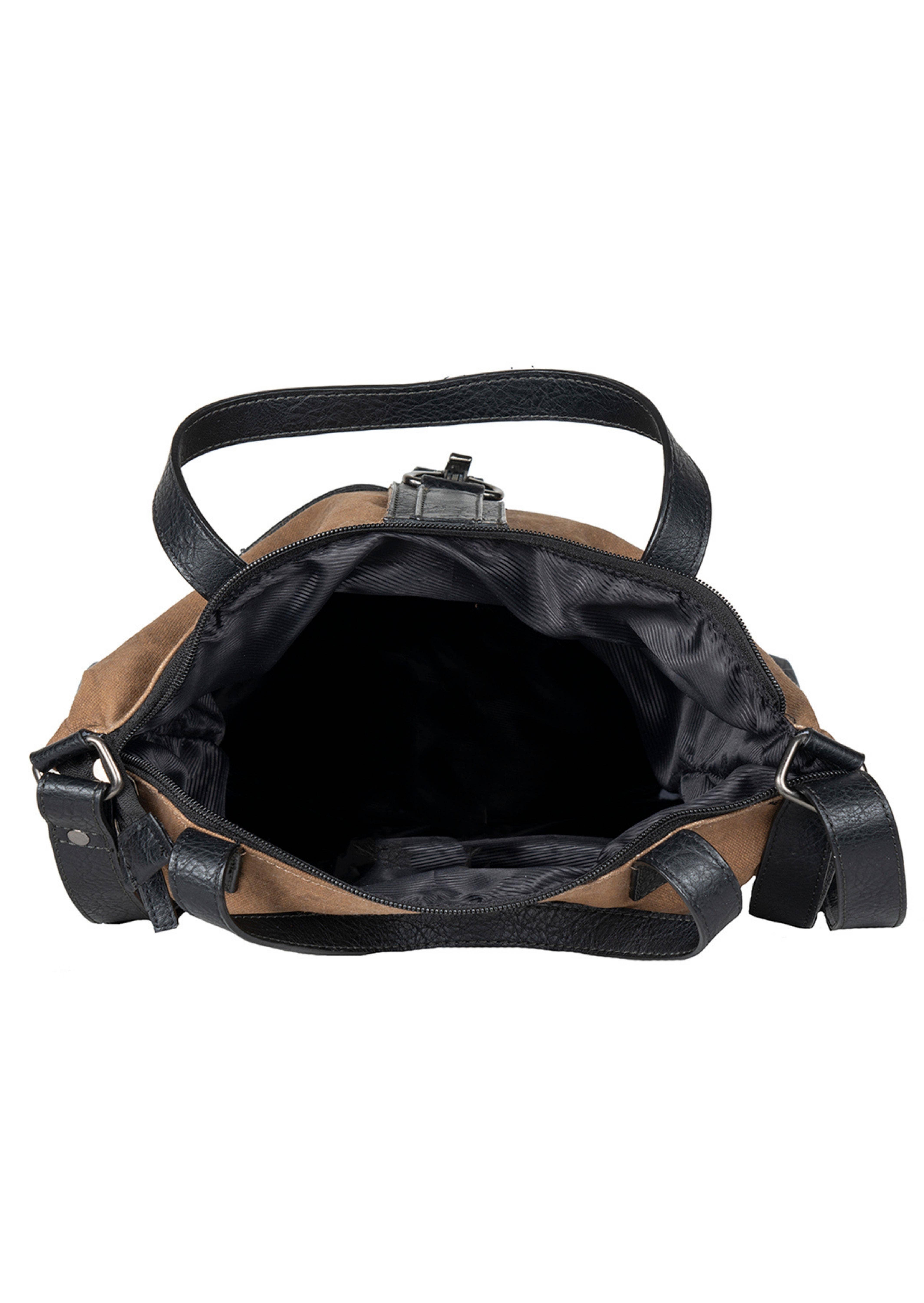 Mona B. - Wholesale Tote Bag - Women's - Jamie Up-Cycled Canvas Convertible Women's Tote Bag4