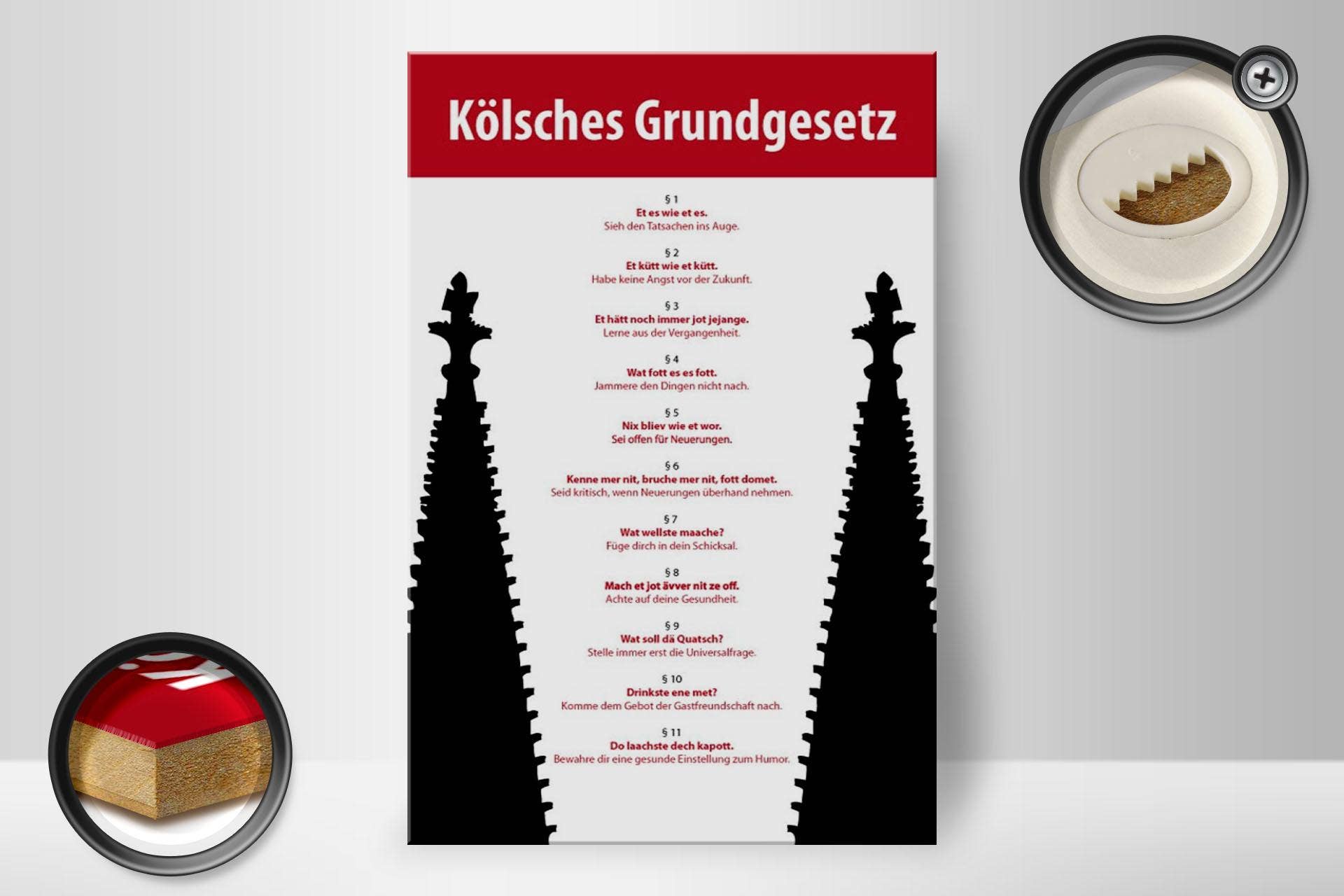 Femer - Wholesale Sign - Wooden sign saying 20x30 cm Kölsches Grundgesetz wood decorative sign wooden sign1