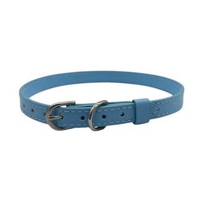 Coleira para Gato/Cachorro Pequeno - Azul - Diâmetro 11 cm - Comprimento 38 cm - Largura 1 cm por atacado de Kinky Pleasure
