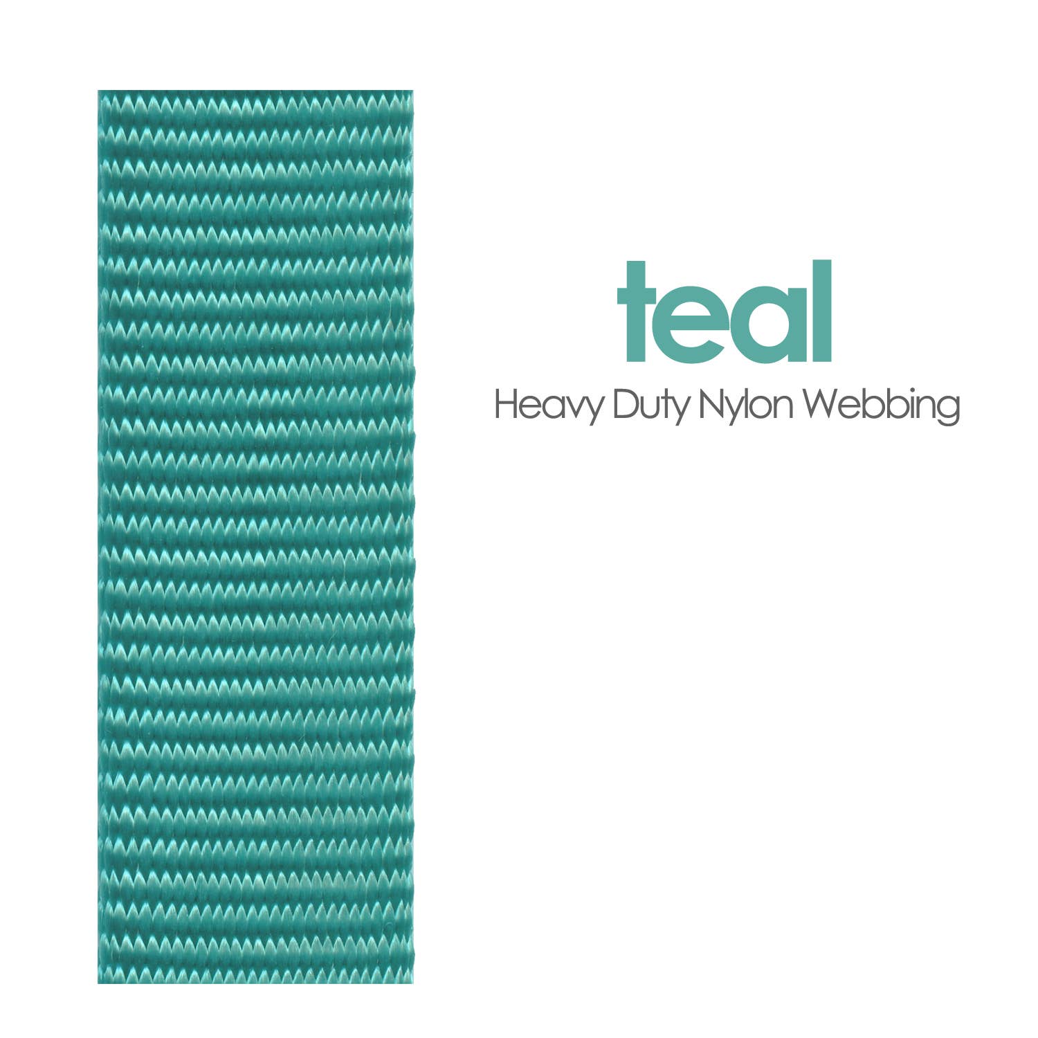 Such Good Supply - Wholesale Craft Supplies - Teal Nylon Webbing - Heavy Duty 4 Widths2