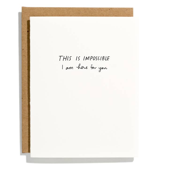 This Is Impossible - Carte de vœux Letterpress pour la vente par Shorthand Press