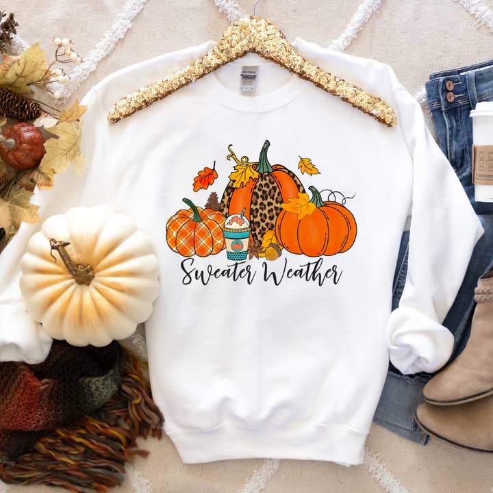 Sweather Weather Fall Sweatshirt for wholesale by Londas Trendy Tees