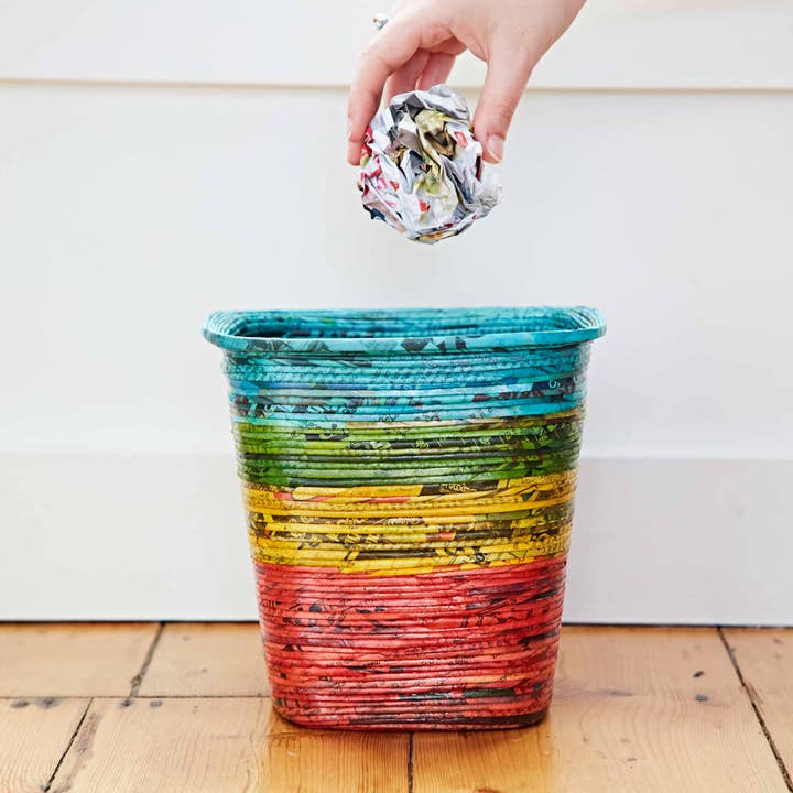 The Paper High Gift Company Limited - Wholesale Basket - Recycled Newspaper Waste Paper Basket