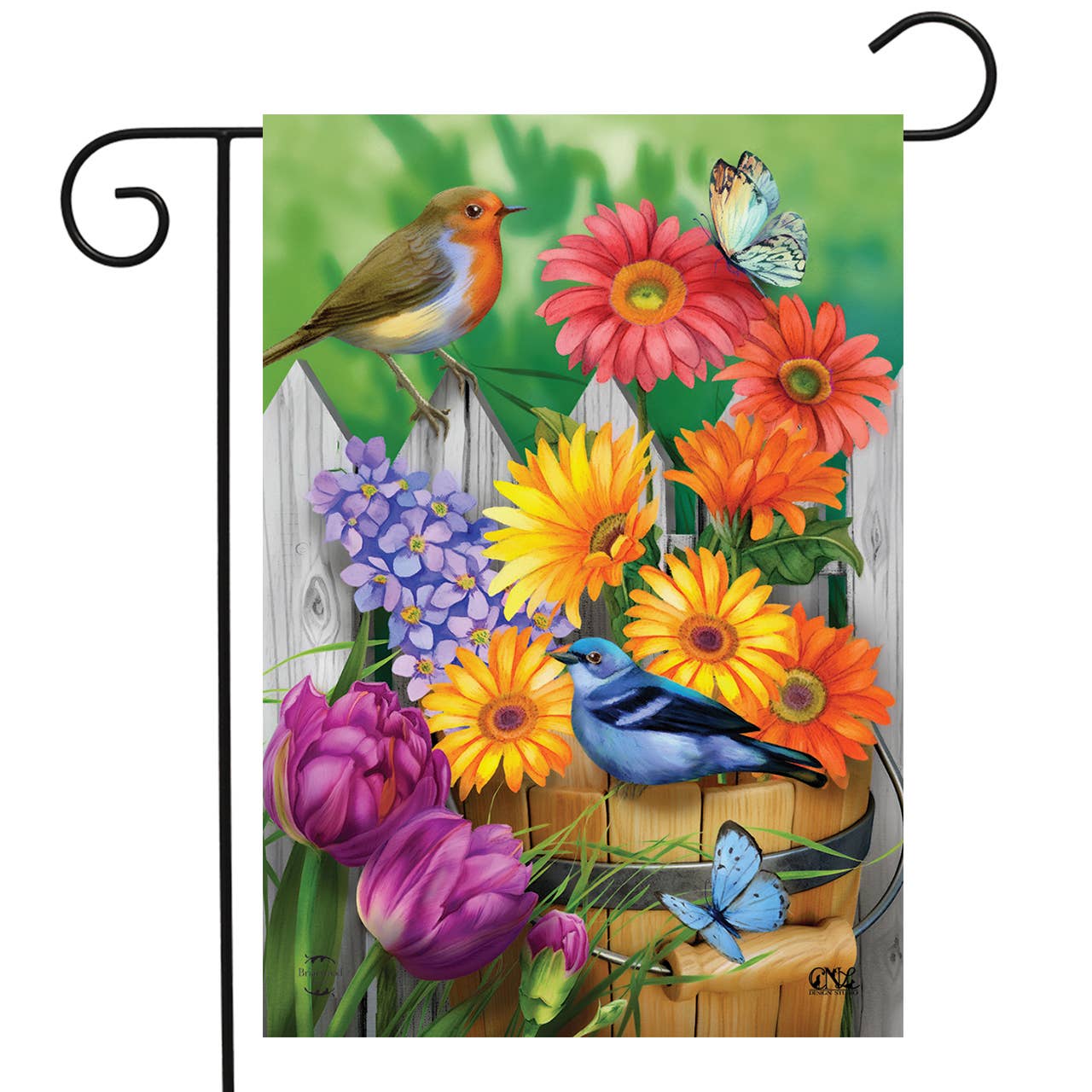 Briarwood Lane - Wholesale Flag - Birds And Blooms Spring Garden Flag0