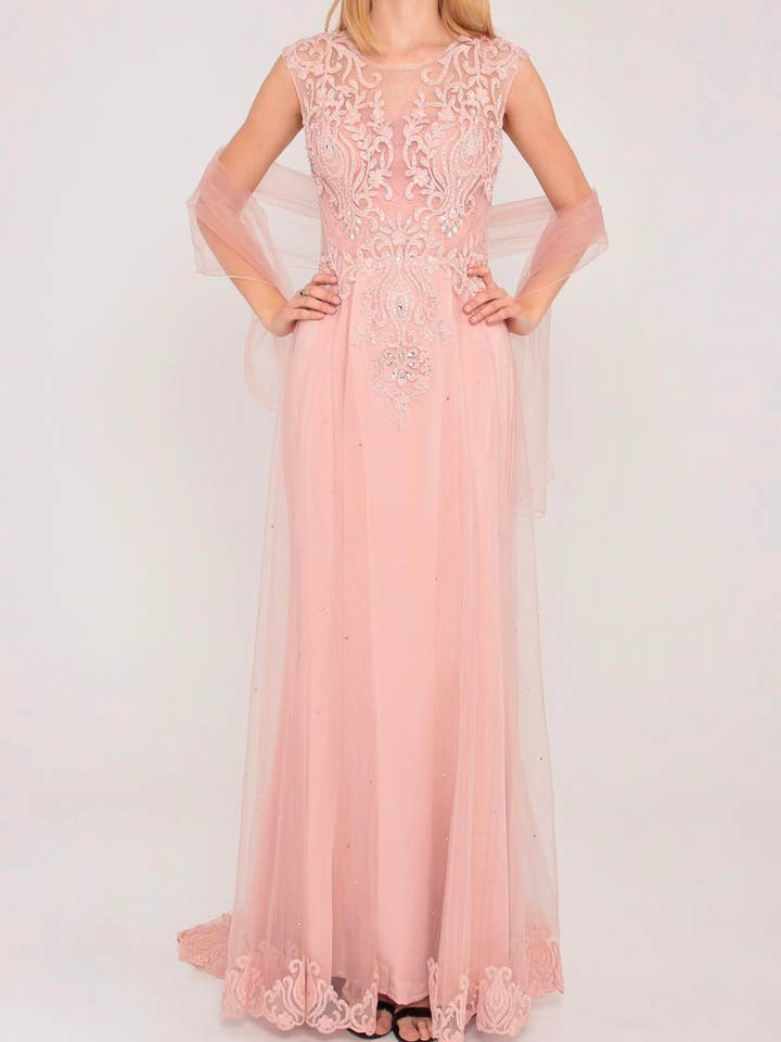 R0256 Satin evening dress for wholesale by Alice'Desir