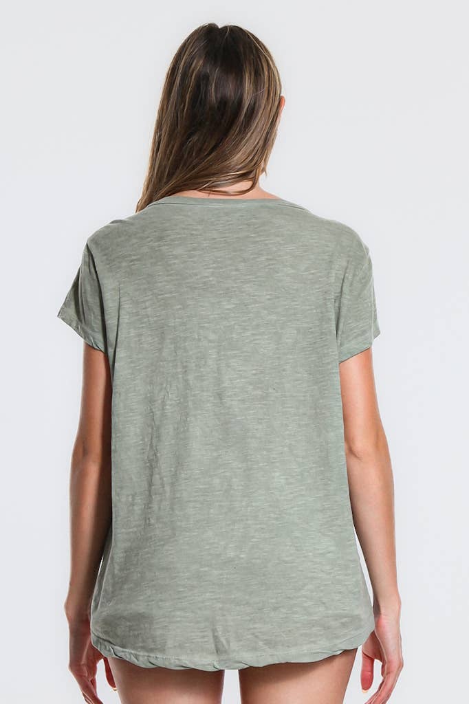 TINA Stephens Italy/Tees By Tina - Wholesale Blouse - Women's - Nola Cotton/Linen V-Neck Top (BSS207)38