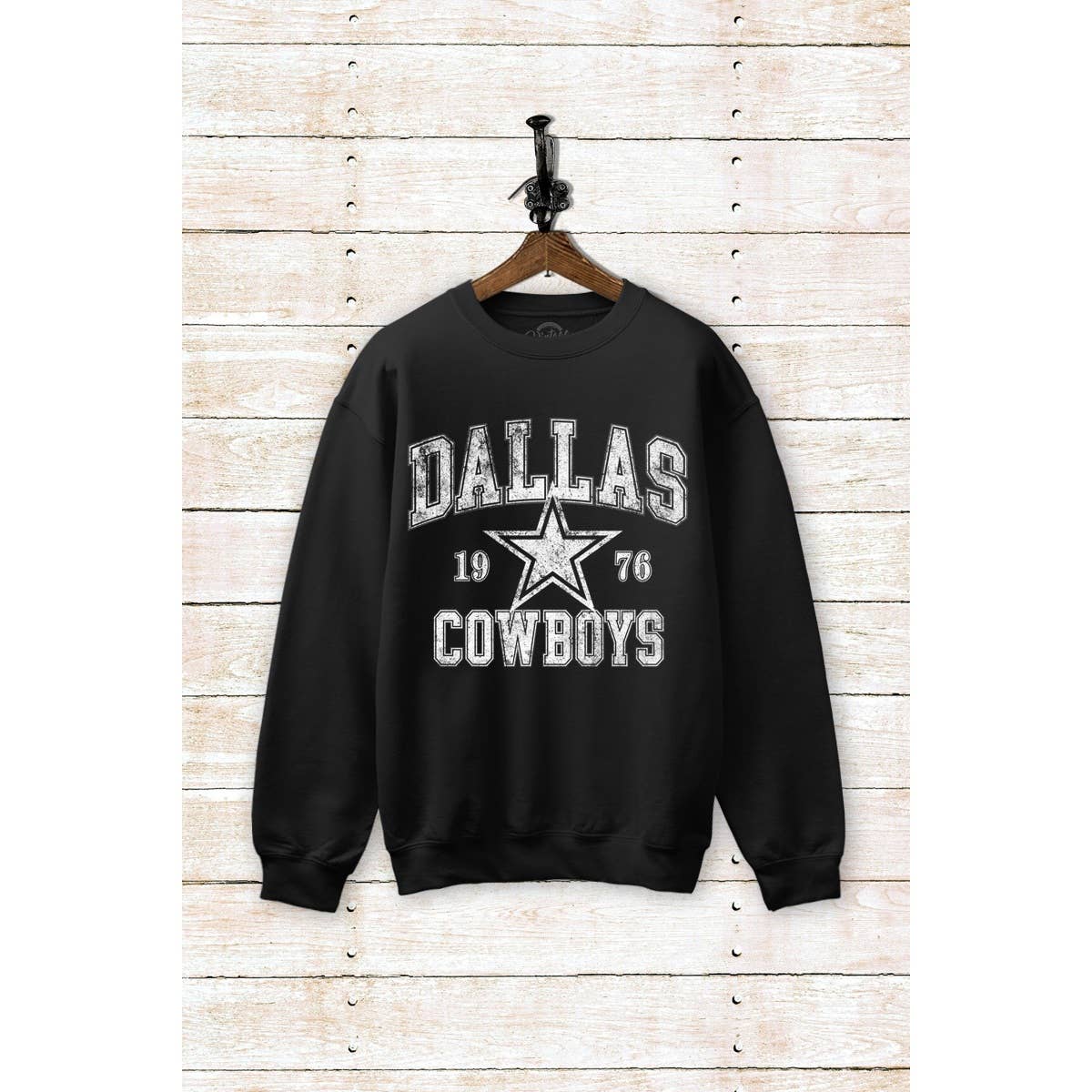 VINTAGE POINT USA – wholesale Graphic sweatshirt – Women’s – P7414 - DALLAS COWBOYS 1976 GRAPHIC SWEATSHIRT1