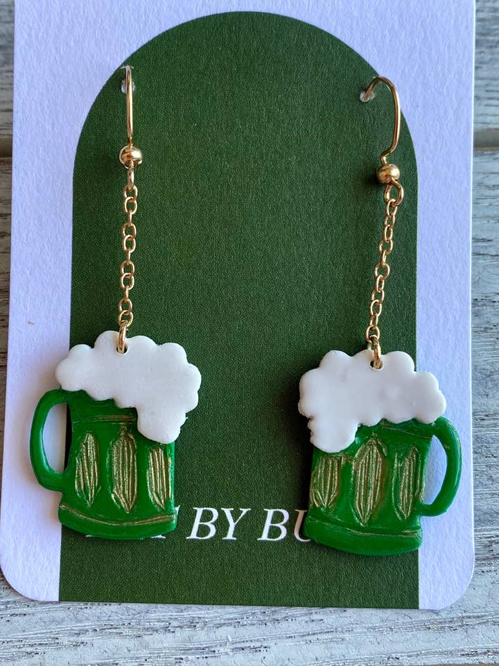 Pints of Green Beer for wholesale by Art by Burd