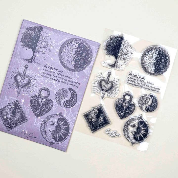 Dichotomy Clear Stamp for wholesale by CoraCreaCrafts