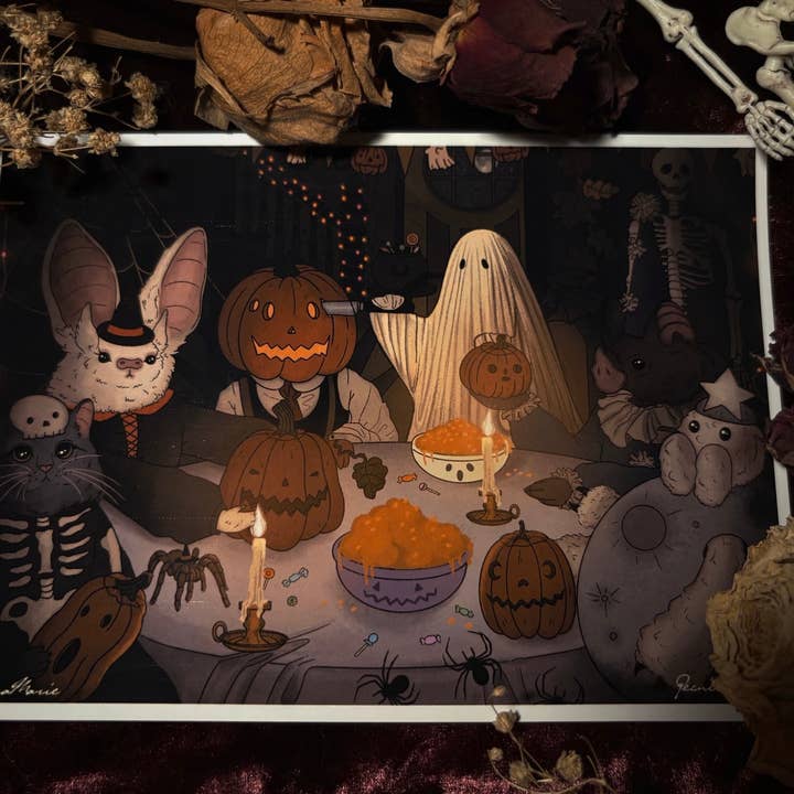 Grimm Ghost et la Nuit d'Halloween pour la vente par Peculiar Coffin