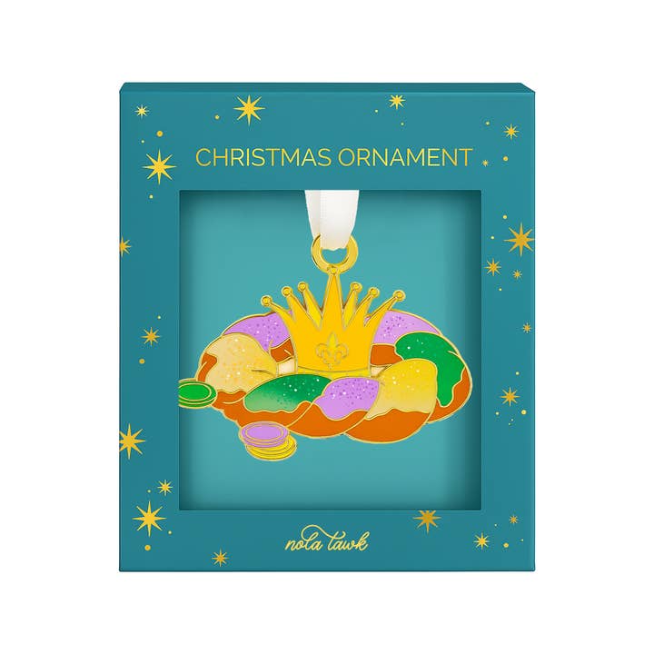 Nola Tawk - Wholesale Ornament - King Cake Enamel Ornament1