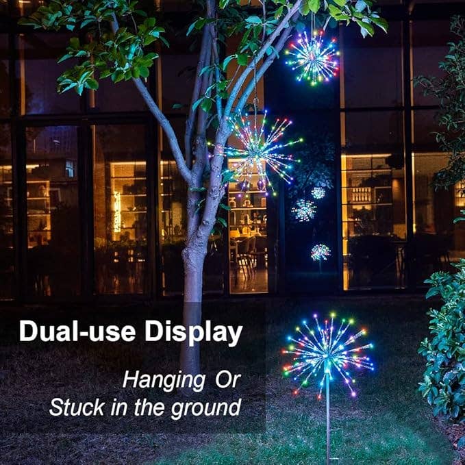 LIGHTSHARE - Wholesale Outdoor/Lawn Light - Starburst Light Lighted Ball LED Firework Lights White Twink25