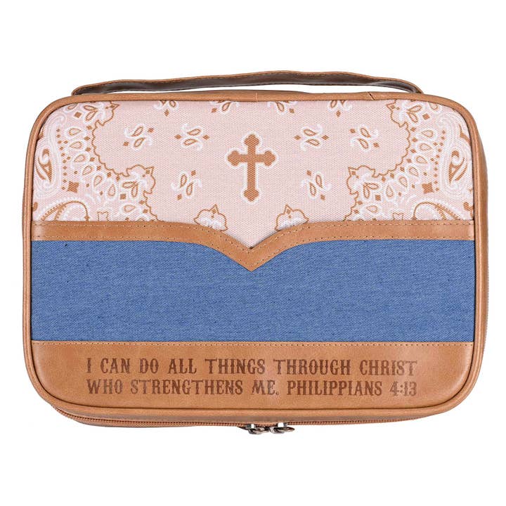 Dicksons - Venta al por mayor Fundas para la Biblia - Bandana Bible Case I Can Do All, grande