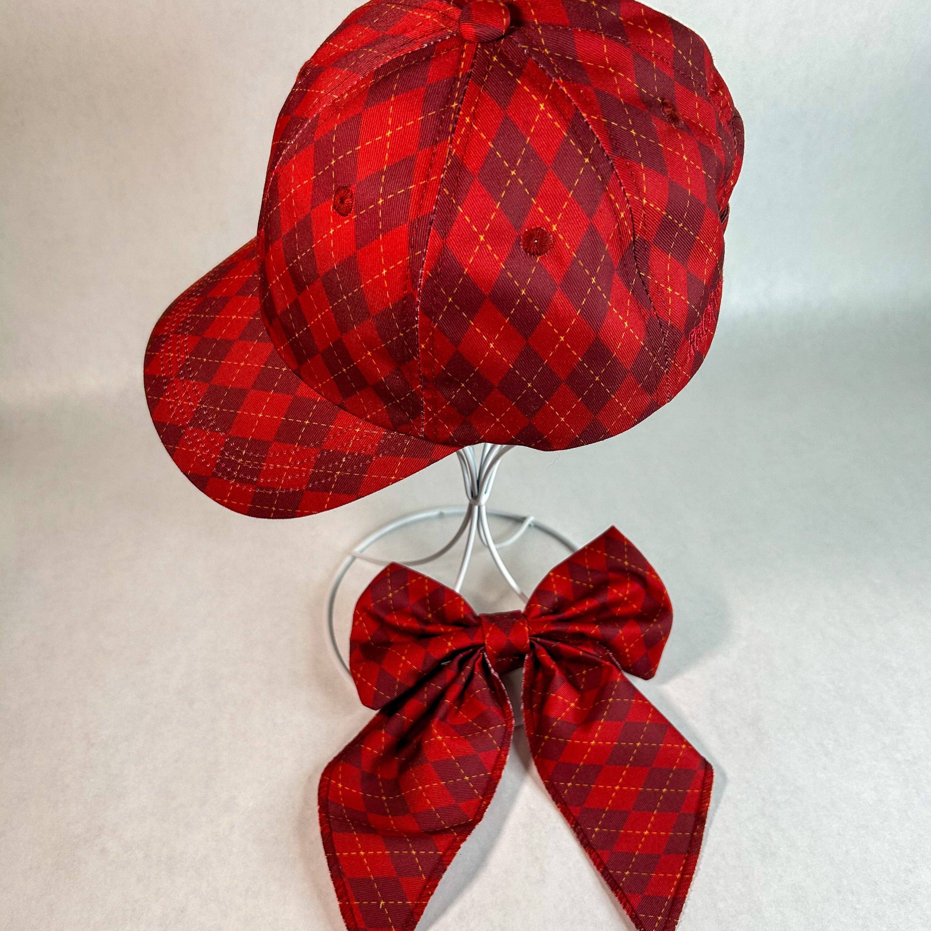 Red Sprite Hats - Wholesale Baseball Cap - Women's - Magical Baseball Caps + Detachable Bows, Hidden Ponytail Hat31