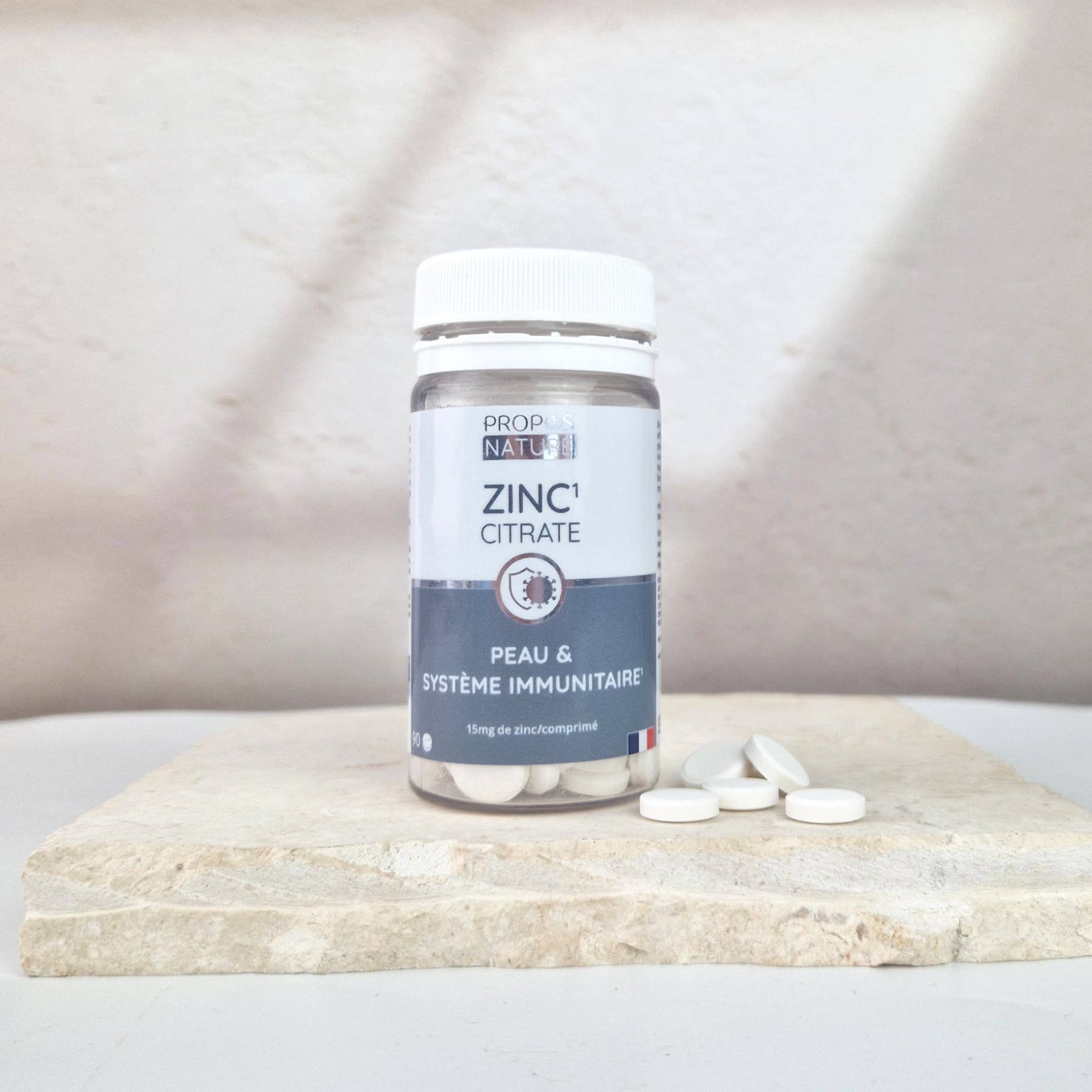 Propos'Nature - Wholesale Oral Supplement/Vitamin - Zinc Citrate, Skin, nails, hair - 90 tablets