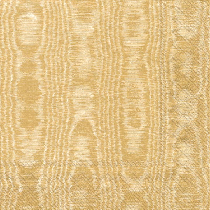 Papieren cocktailservetten, pak van 20 stuks, Moiree, goud voor wholesale door Boston International