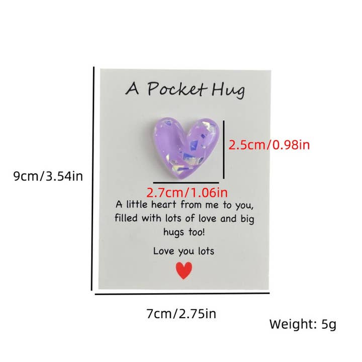 Magia Design - Wholesale Keepsake coin/token - Pocket Hug Confetti Heart – Your Sparkle of Joy & Comfort7