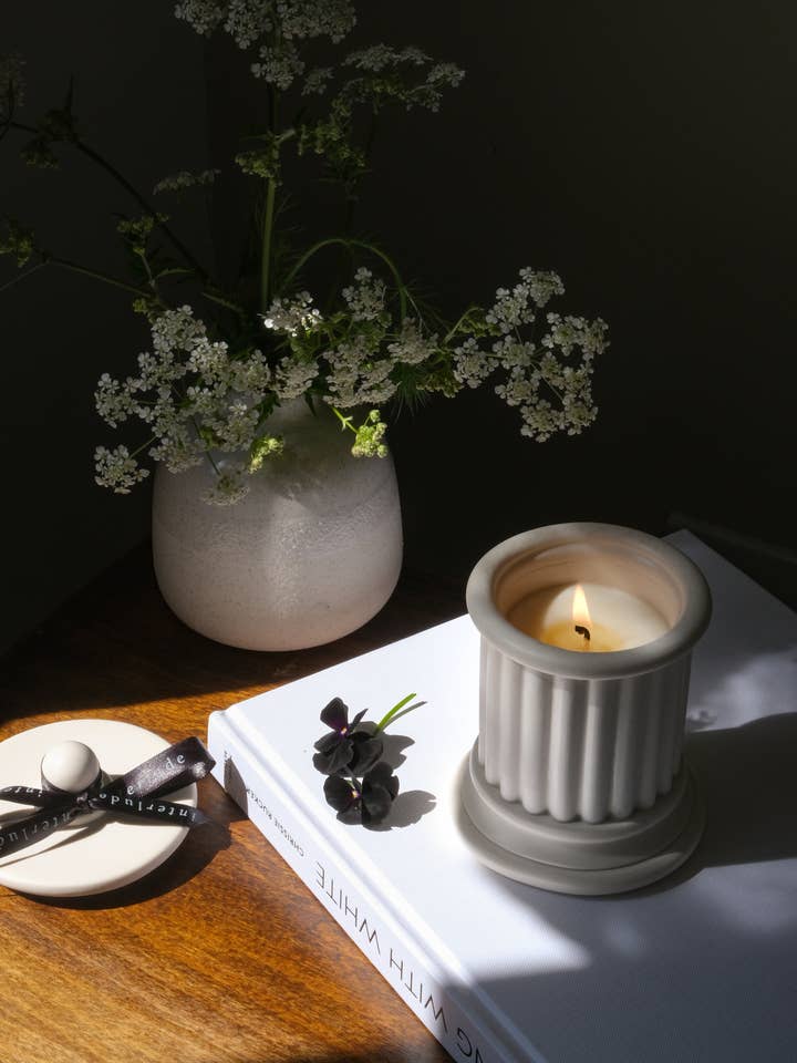 Scented Luxury Candle - Handmade Jesmonite Jar for wholesale by Interlude Candles