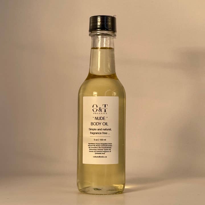 Huile pour le corps Nude 150ml pour la vente par Oak & Tonic Organics