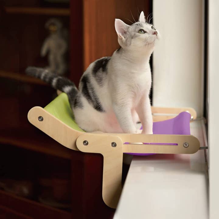 Robud & Mewoofun Official Store - Wholesale Pet Bed - Cat/Dog - Mewoofun Cat Pet Window Wooden Component Bed Hanging Cotton34