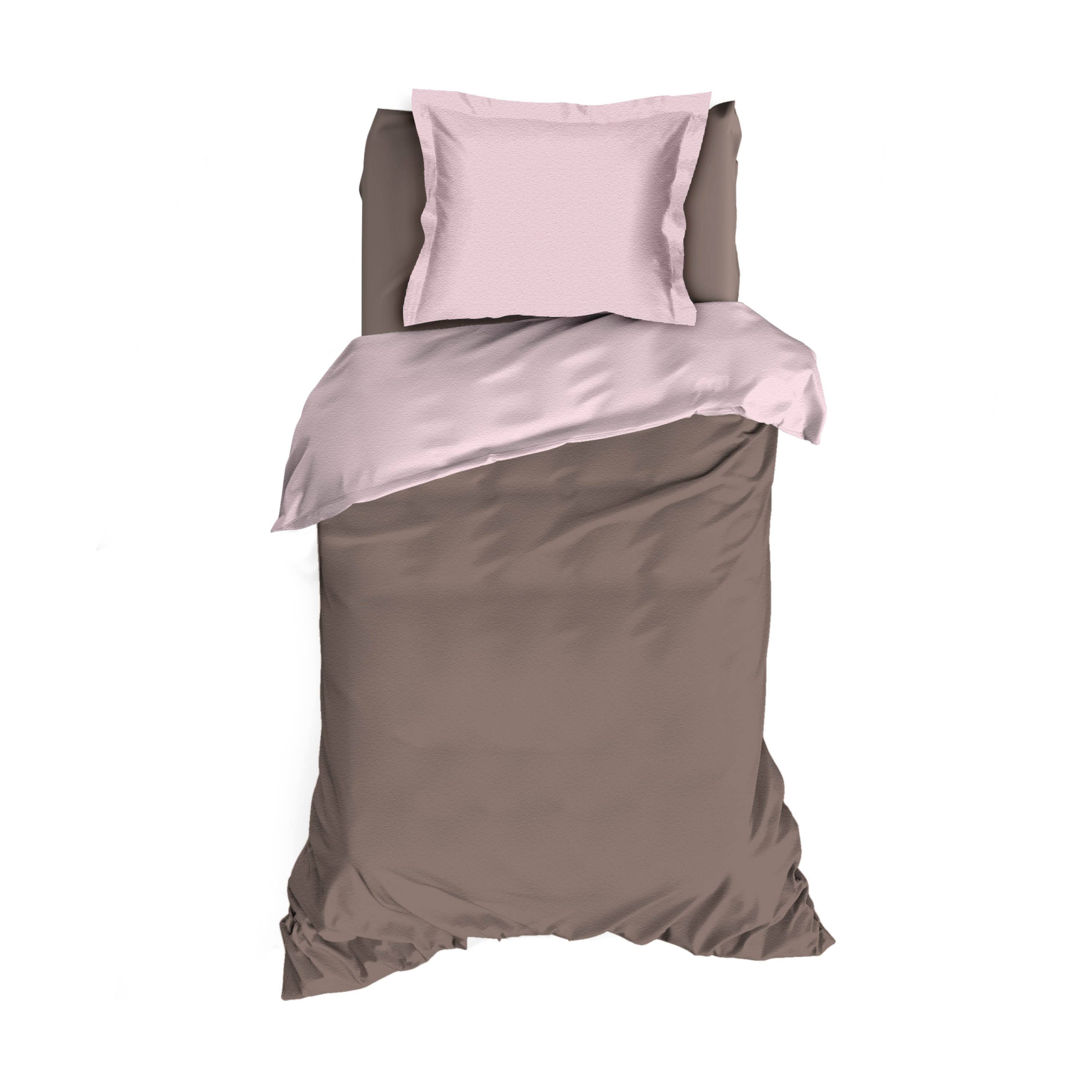 TEXTAP B.V. - Wholesale Duvet Cover - Romanette Flanel Duvet Cover Comtesse Taupe/Rose1