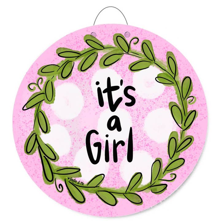 It's a Girl Door Hanger for wholesale by Baxter & Me
