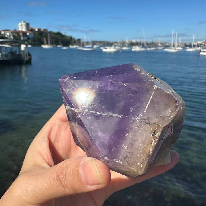 Moon Rituals - Wholesale Spiritual Stone/Crystal - AAAA Uruguay Raw Amethyst Point – Premium Quality Crystal Wand, Christmas Crystal Gift #46