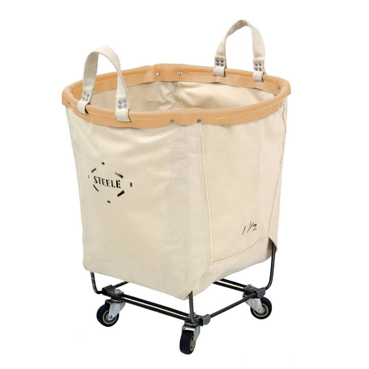 Steele Canvas Basket Corp. - Wholesale Laundry Basket - Canvas Round Carry Truck - 1.5 Bu5