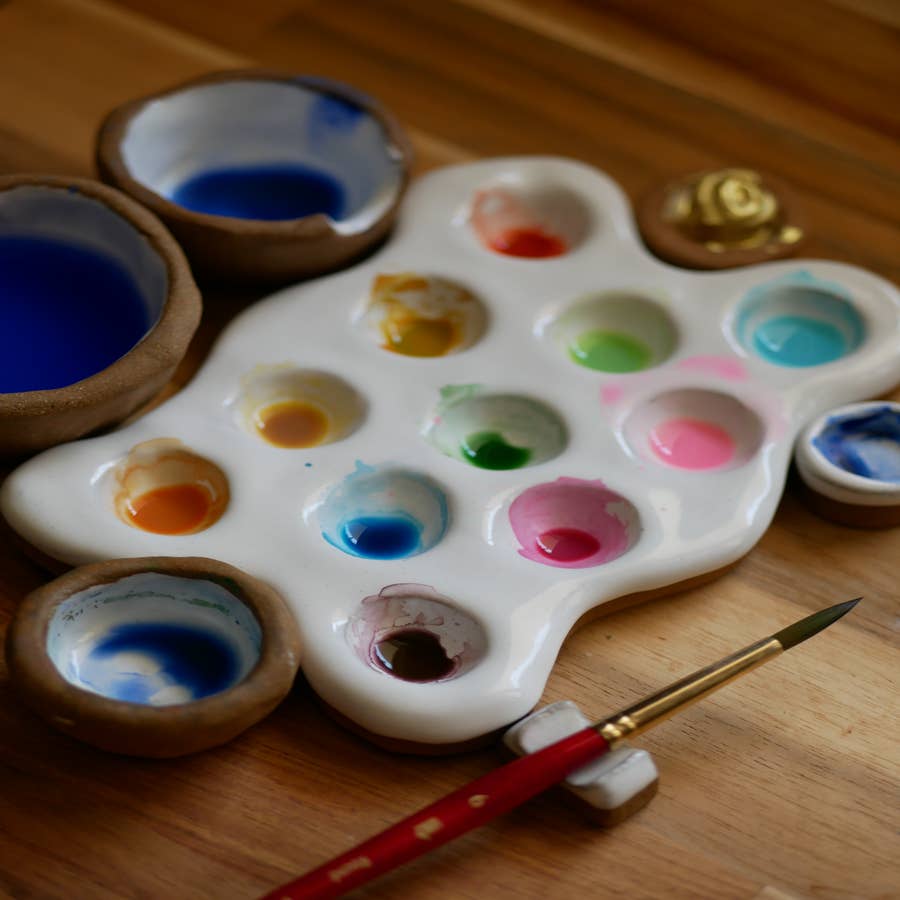 Wills Watercolor Wells Ceramic Palette – Case for Making
