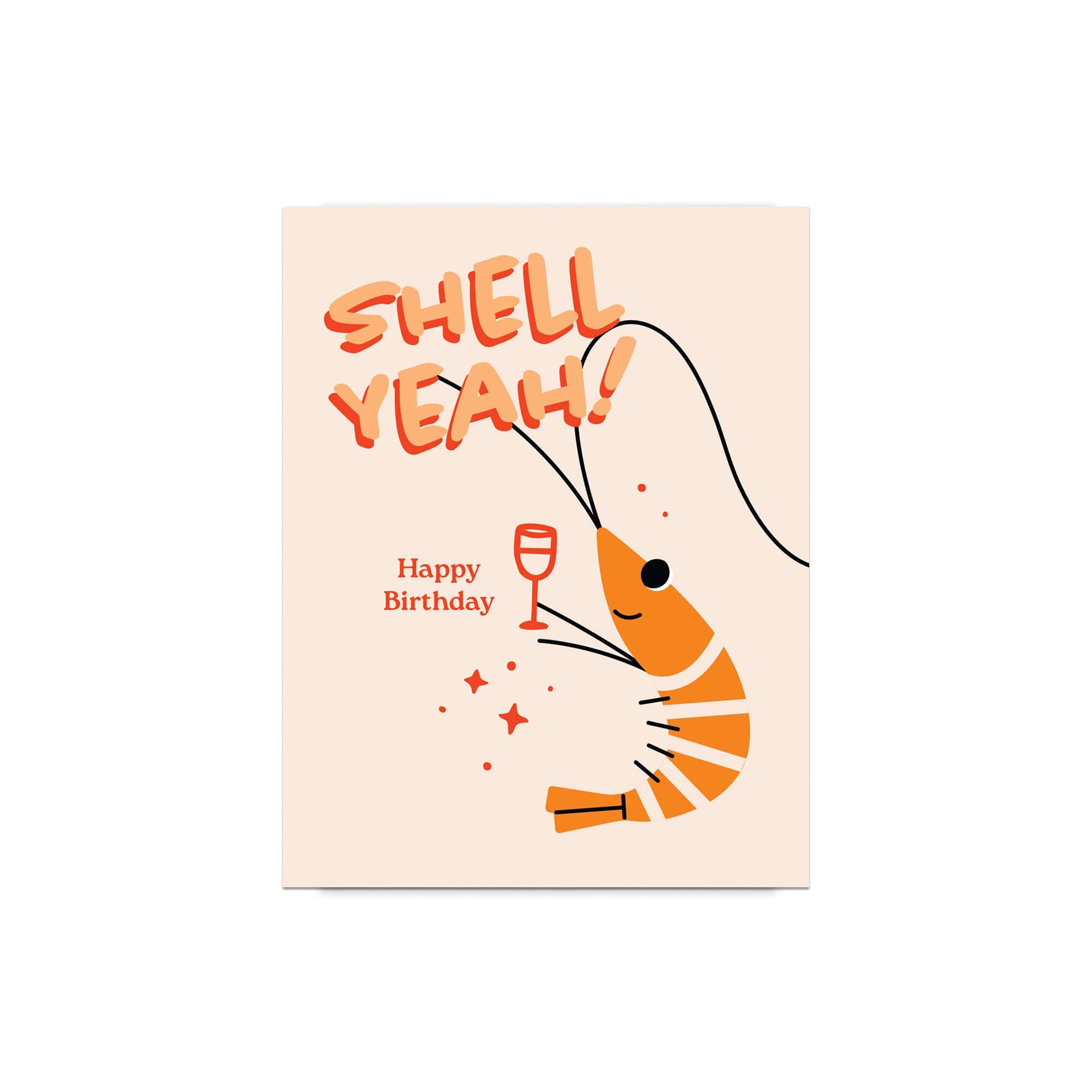 Cute Asian Cards - Wholesale Birthday Card - Shell Yeah Funny Birthday Card | Cute Shrimp Toast Asian Greetings2