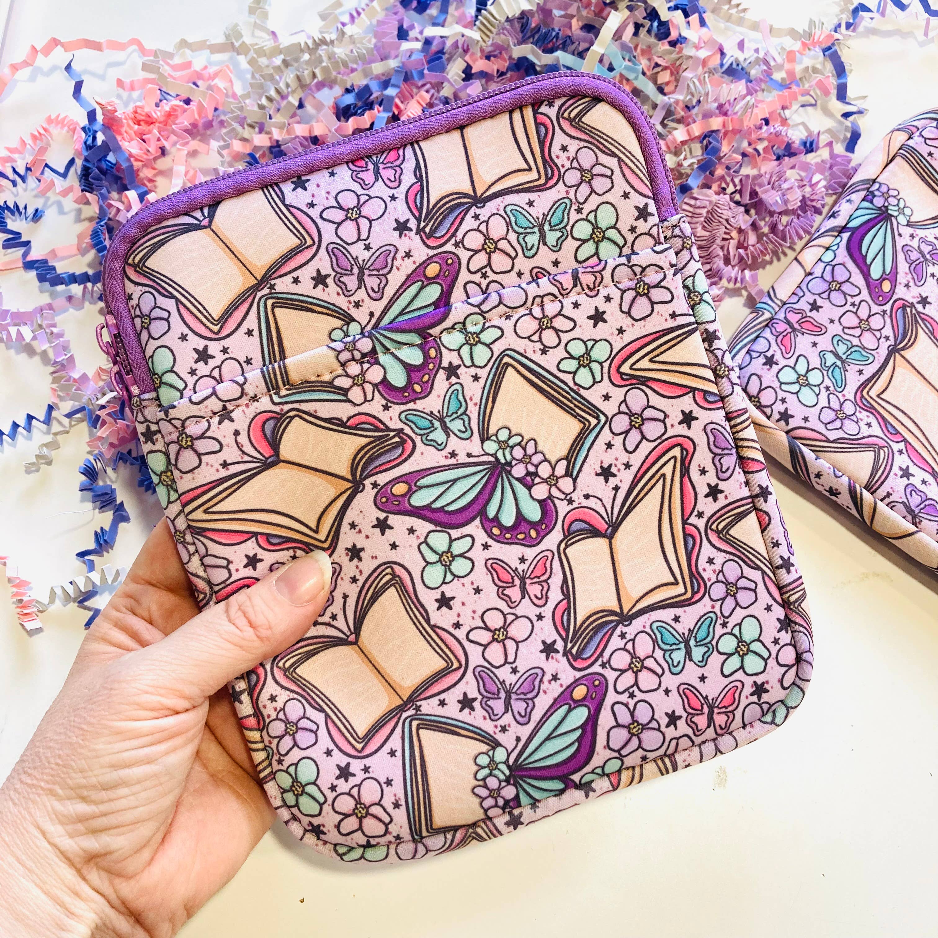 Chapter & Ink - Wholesale Book Cover - Butterfly Books Floral Kindle E-Reader Sleeve0