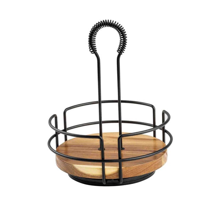 TableCraft Products Company - Wholesale Condiment/Dip Bowl - Round Rotating Tabletop Caddy, 8.5" dia x 10.5" height