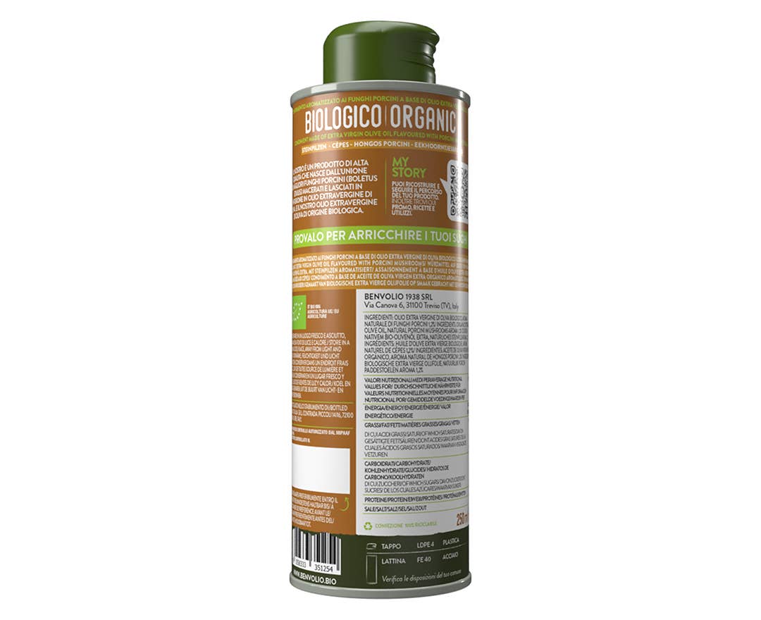 BENVOLIO.BIO by Wizebite S.r.l. SB - Wholesale Olive Oil - BENVOLIO Organic Porcini Mushroom Infused EVO Oil 250ml1