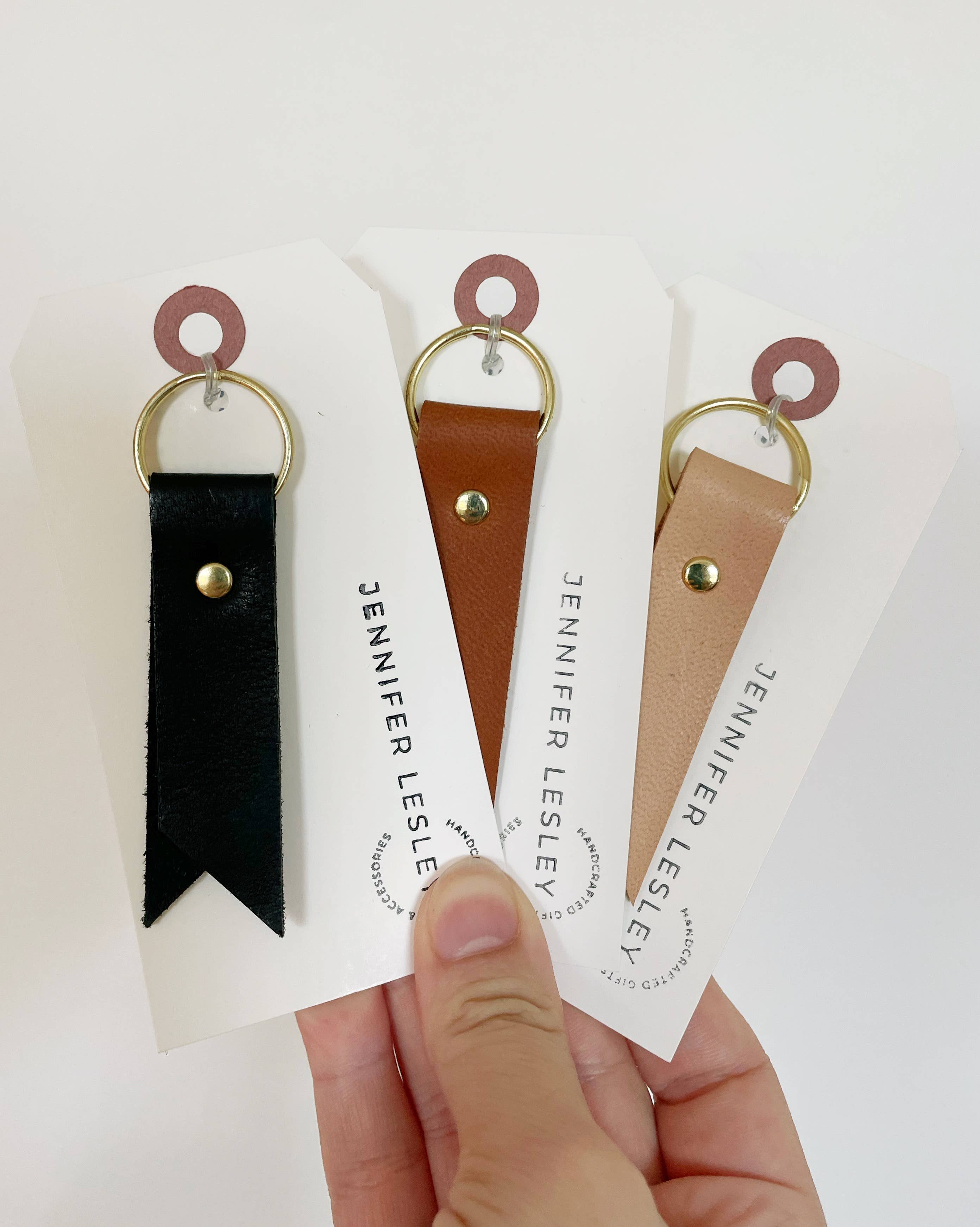 Jennifer Lesley – wholesale Nyckelring - Unisex – Nyckelring i läder — Svart2