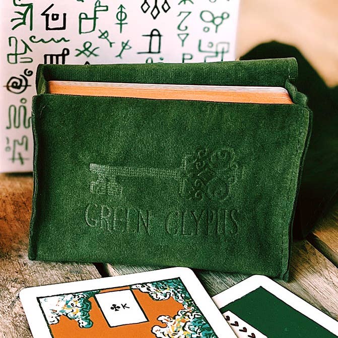 The Green Glyphs Satchel for wholesale by Prisma Visions