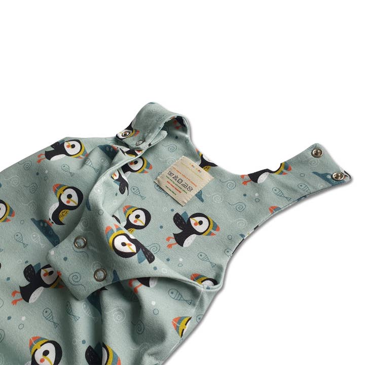 biau-biau Ireland - Wholesale Jumpsuit - Baby - Puffins Organic Cotton Jersey Romper2