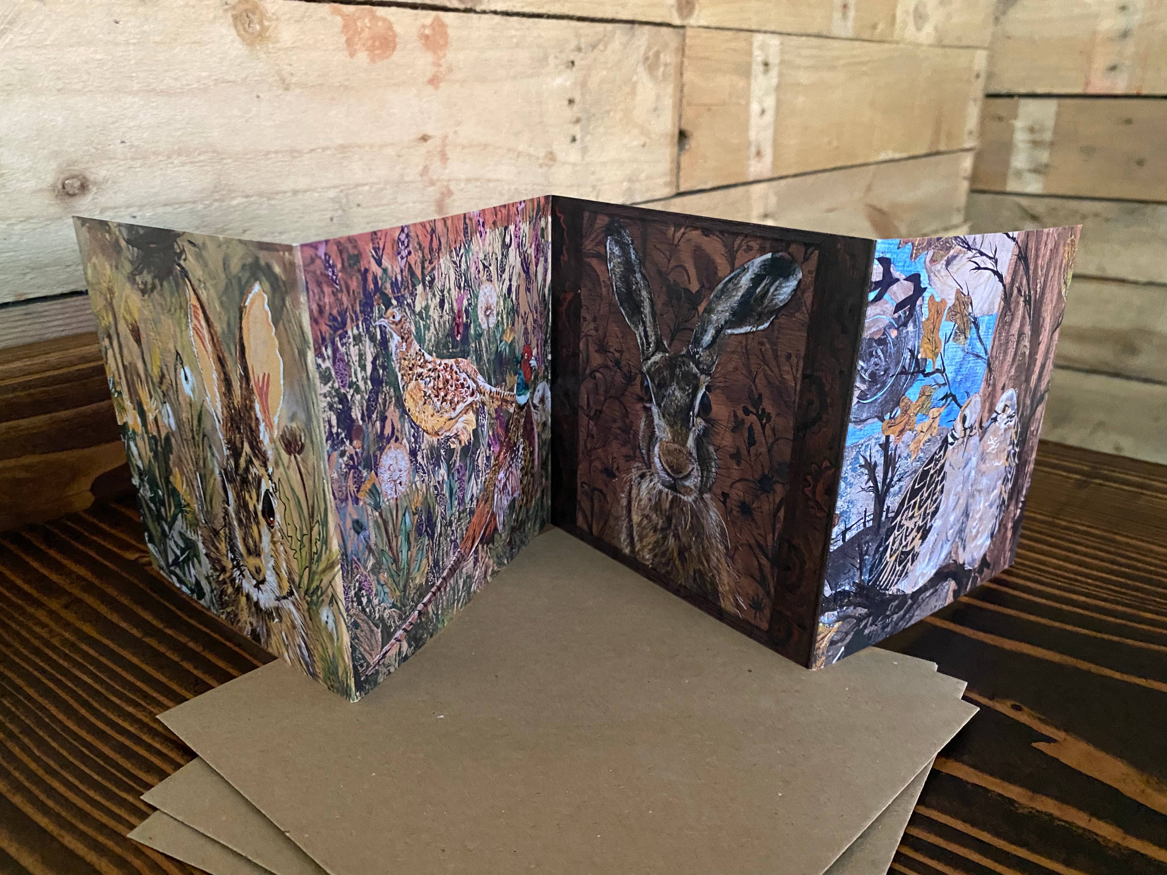 Clare O’Neill Artworks - Wholesale Everyday Greeting Card - The Four seasons Fold out concertina card1