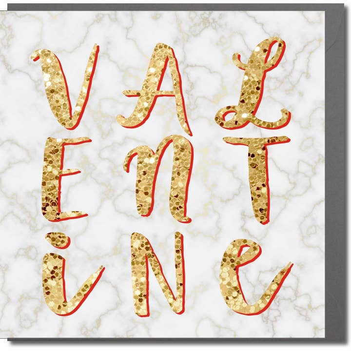 Claire Giles Ltd – wholesale Valentine's Day card – Valentine's Day Card, Marble background, Valentine2