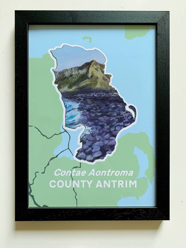 County Antrim Art Print A4 | Giant's Causeway (2) for wholesale by Clemence Prosen Art & Design