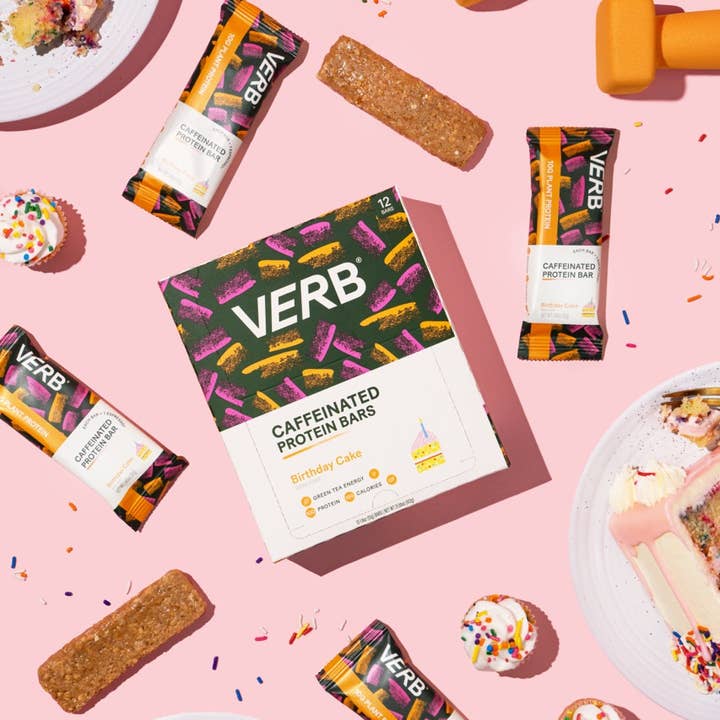 Verb Energy - Wholesale Snack Bar - Caffeinated Protein Bar, Birthday Cake2