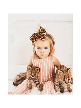 Bailey's Blossoms - Wholesale Jumpsuit - Baby - Kellyn Bell Bottom Suspender Jumpsuit - Mauve Stripe