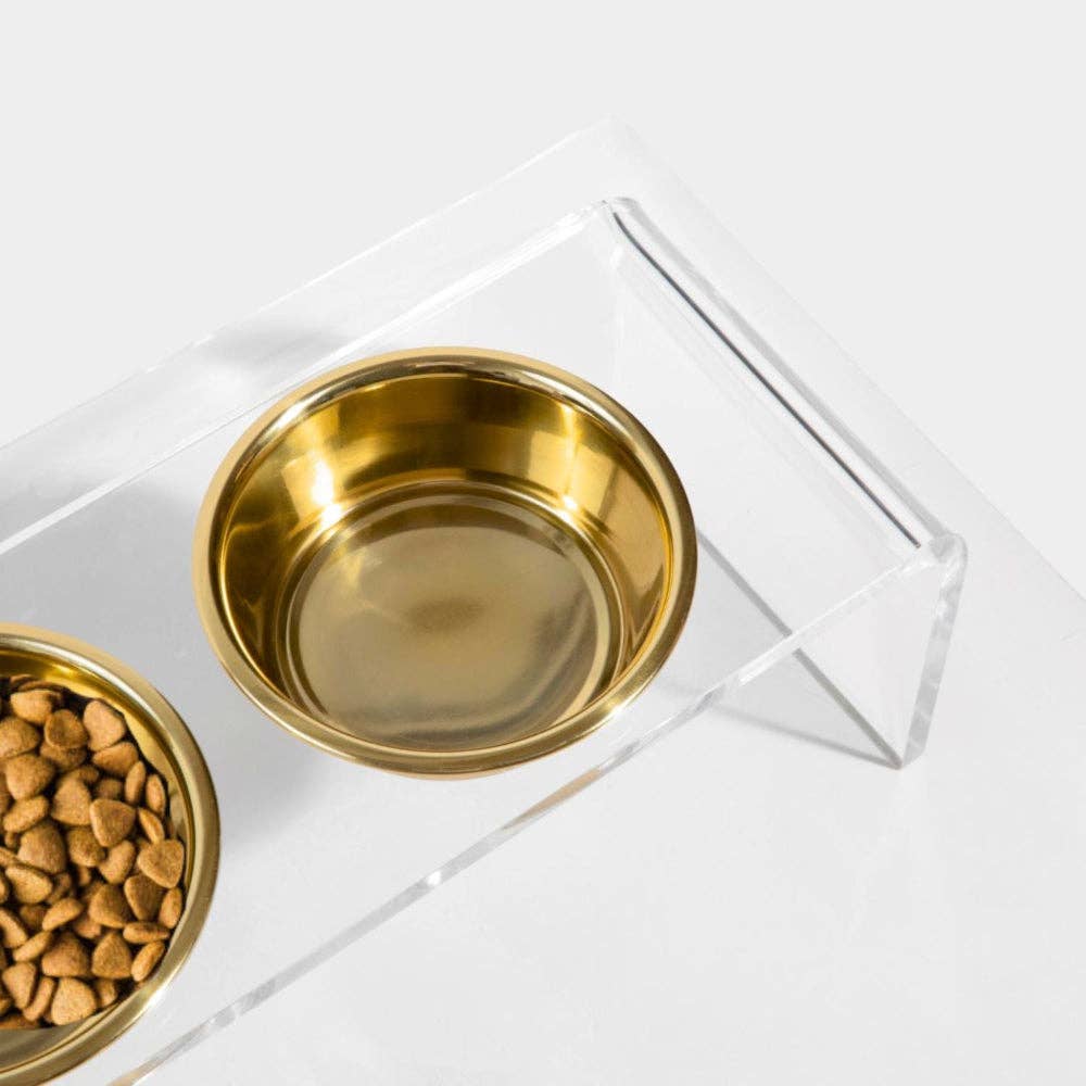 Hiddin - Wholesale Pet Bowl - Cat/Dog - Small Gold Feeder10