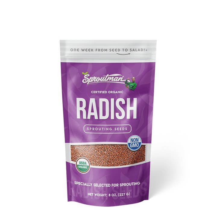 Organic Daikon Radish Sprouting Seed for wholesale by Sproutman
