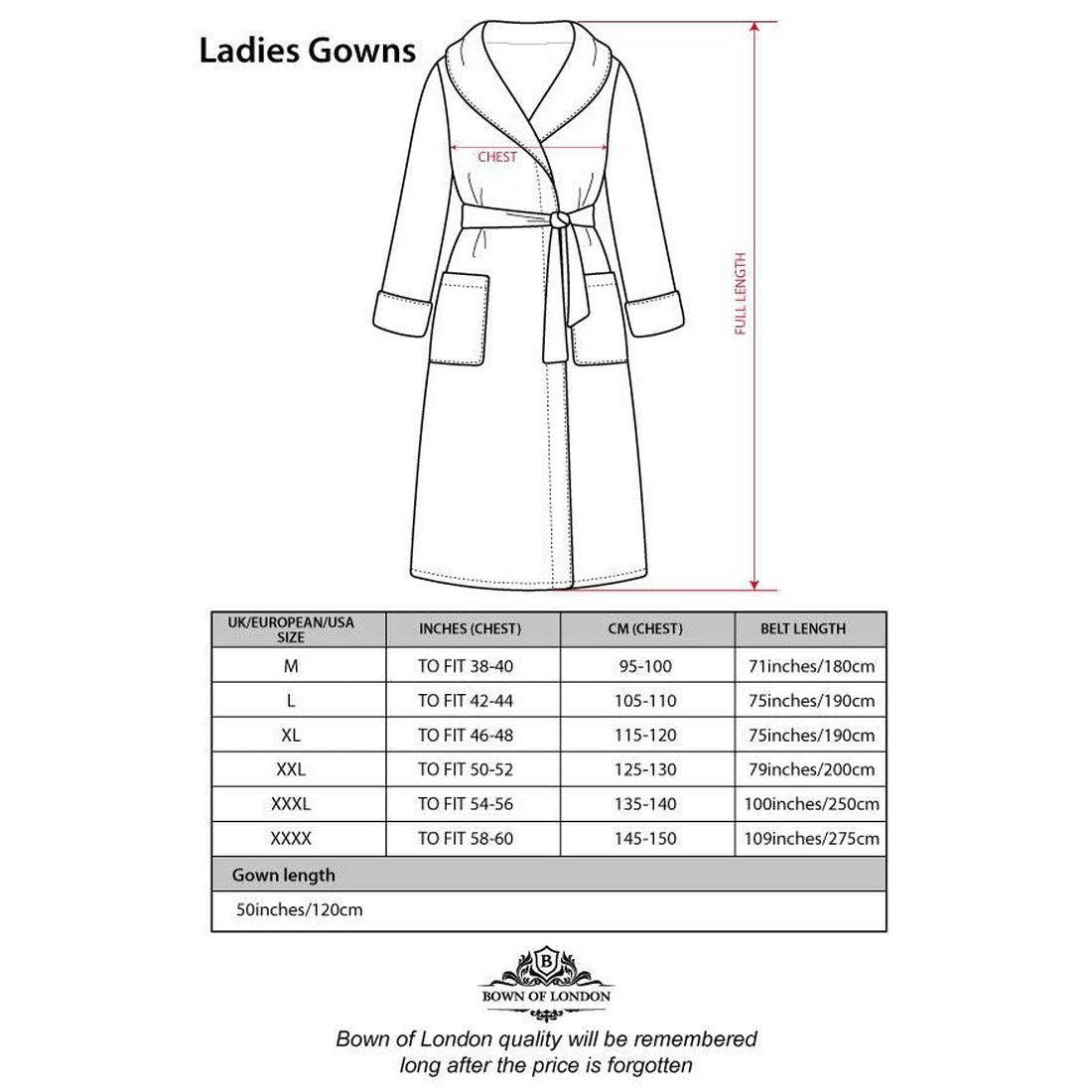 Bown Of London - Wholesale Robe - Unisex - Unisex Dressing Gown - Duchess Navy6