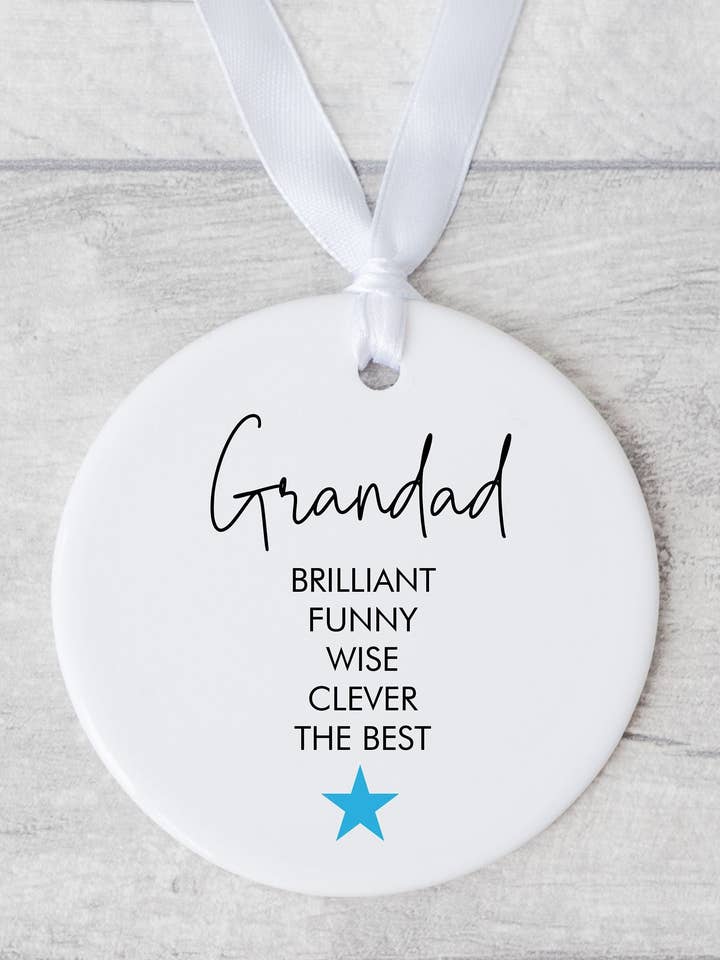 Decorazione in ceramica Grandad Keepsake, regalo di compleanno per la vendita all'ingrosso da parte di The Gift Club