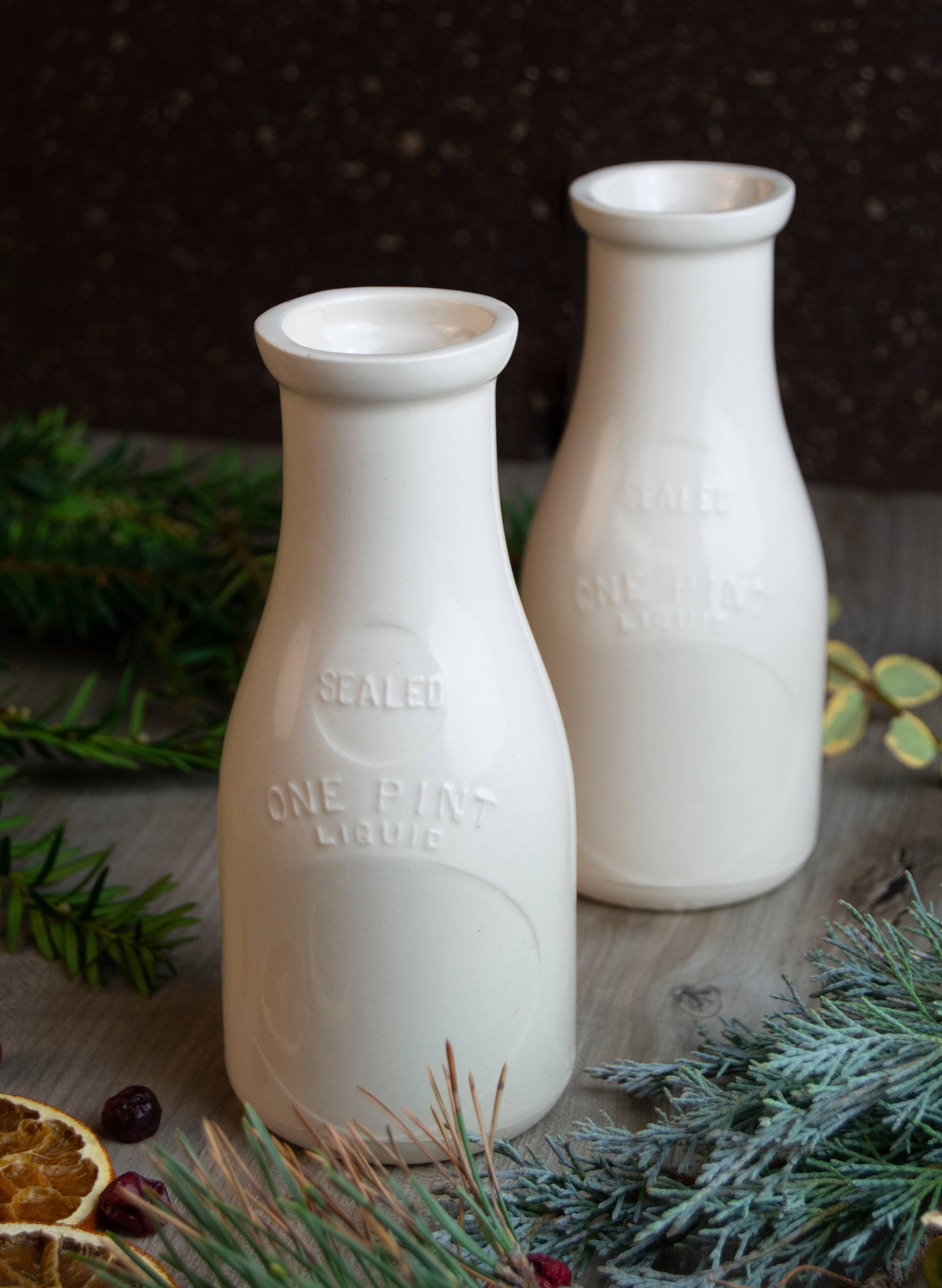 Cōppa Cōllaborative LLC - Wholesale Vase - Ceramic Milk Bottle Vase, Decorative Vase5