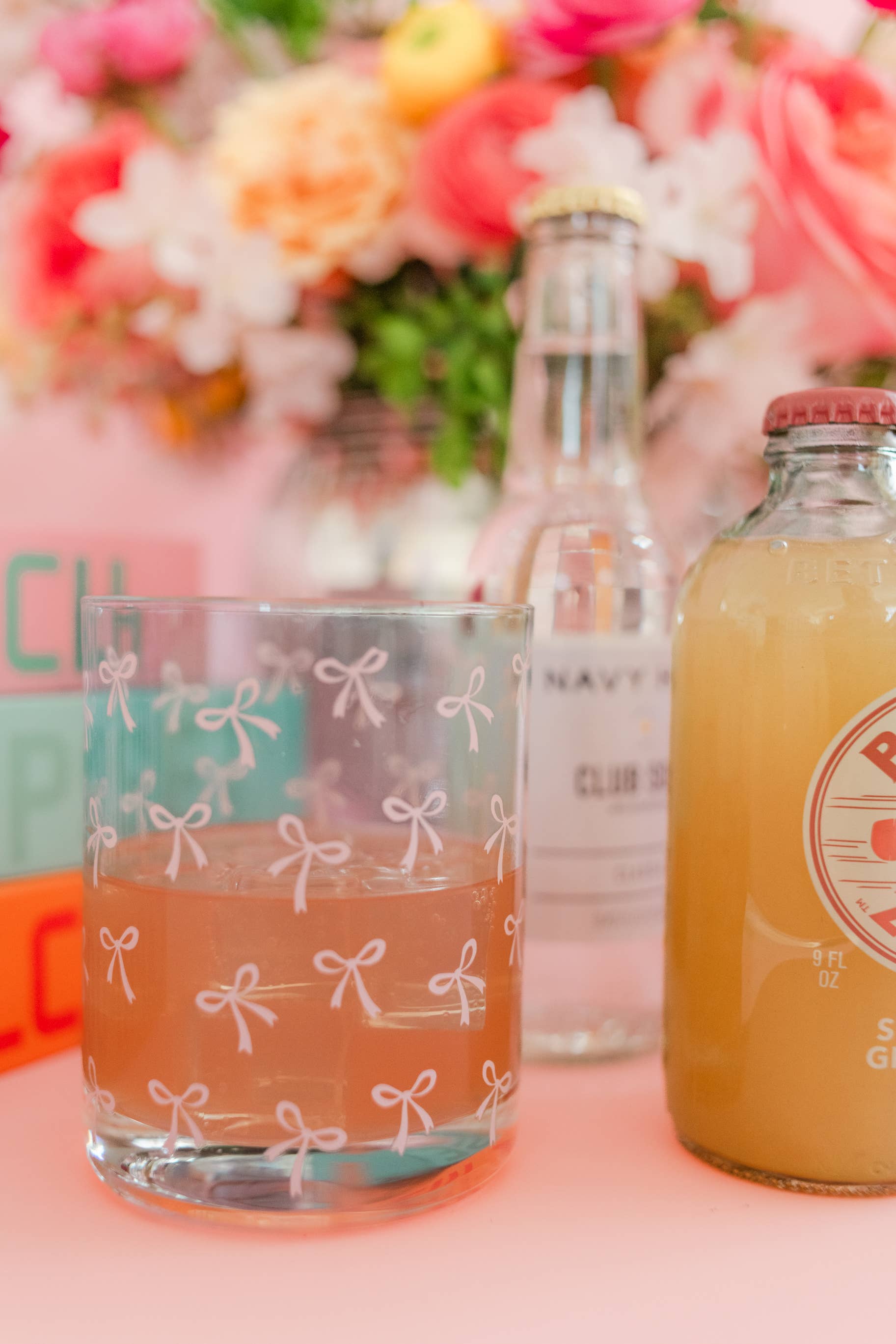 Rock Paper Scissors – wholesale Cocktail-/likörglas – Pink Bows Cocktailglas1